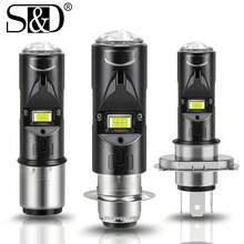 S&D H4 H6 Motorcycle LED Headlight BA20D P15D LED Bulb Super Bright 12000LM High Lo Beam Fog Light With Lens For Motorbike Light 12V - White - View 8