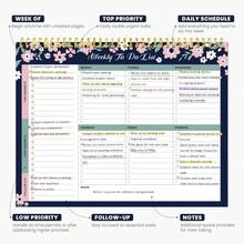 Weekly To Do List Notepad With 52 Undated Sheets(85"*11")- Undated Weekly Planner Notepad For Office Desk Accessories And Supplies - Midnight Lilac - ColorD - View 2