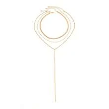 3pcs Y-Shape Snake Bone Design Necklace, Minimalist, Suitable For Men, Party, Daily Wear, Gift For Friends - Multicolor - View 5