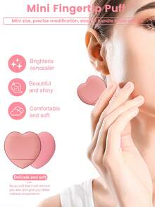 43pcs Makeup Brush Set Including 25pcs Makeup Brushes (Powder Brush, Blush Brush, Highlighter Brush, Eyeshadow Brush, Mascara Brush, Eyeliner Brush, Eyebrow Brush) + 4pcs Beauty Makeup Sponge + 4pcs Triangle Powder Puff + 4pcs Finger Makeup Sponge + 4pcs Mini Makeup Sponges + 1pc Makeup Brush Cleaning Bowl For Makeup Brushes And Beauty Sponges Cleaning + 1pc Eyelash Curler - Watermelon Pink - View 8