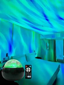 1pc Northern Lights Atmosphere Projection Night Light, Romantic Starry Sky Projection For Bedroom, Multi-Color Adjustable Aurora Lighting, Suitable For Bedroom, Living Room And Office Decor, Great Gift For Women, Birthday, Holiday - Multi-color light - View 3