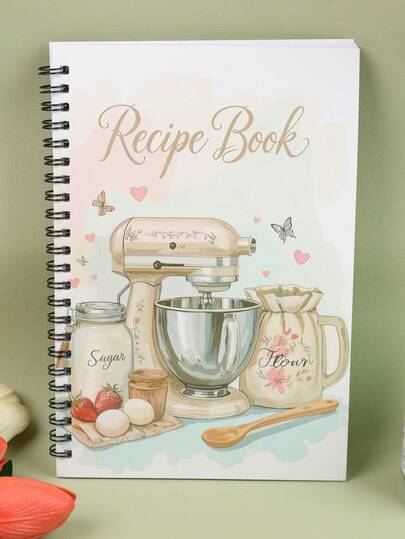 1 Sổ tay công thức nấu ăn cá nhân, thích hợp làm quà tặng cho mẹ, bà và những người đam mê nấu nướng, có 4 kiểu bìa khác nhau.