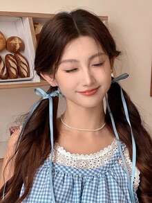 12个蕾丝蝴蝶结发夹，优雅时尚设计，适合马尾辫、浪漫派对和约会等场合，也适合日常和正式场合，包括爪夹、发夹、发卡、头饰等。 - 彩色 - 查看 5