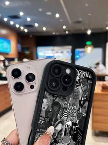 Diseño Punk Hell Grunge. Esta elegante funda es compatible con los modelos  16, 15, 14 Pro Max, 13, 12, 11, XR y XS Plus. Fabricada en silicona TPU, ofrece protección contra golpes y caídas, además de una sensación superior. Es un regalo ideal para familiares, amigos y seres queridos, y una opción perfecta para Navidad.fundas para  13,funda  13,funda  16,fundas ,funda  15,funda para ,fundas para  16,fundas  11,fundas  15,funda  17,protector para ,funda  14,fundas  12,fundas  14,funda  17 pro max,fundas  13,fundas> - Negro - Ver 4