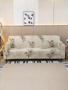 Vỏ bọc ghế sofa họa tiết hoa, phù hợp cho 1 đến 4 ghế sofa, lý tưởng để trang trí phòng khách, phòng ngủ hoặc văn phòng. - Màu be - Xem 9
