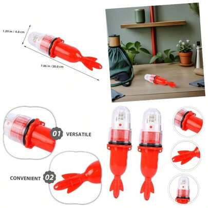 WOONEKY Peces Submarinos Que Atraen La Luz Luz Subacutica Pequea para Pesca para Seuelo De Pesca Atraer Peces Iluminado para Seuelo Lmpara para Atraer para Lure