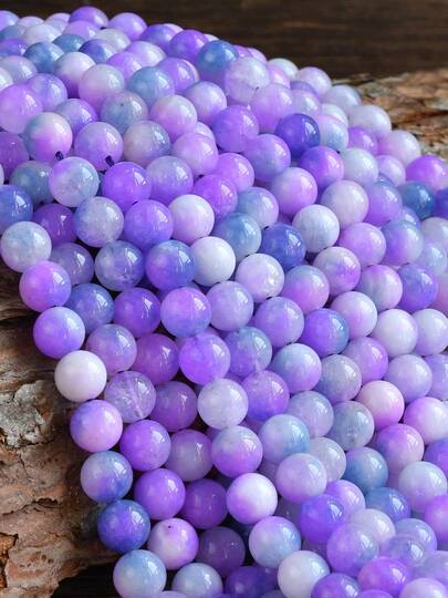 Dreamy Natural Lavender Quartz Crystal Beads For Jewellery Making.Purple Glossy Round Beads For DIY Necklaces And Bracelets.Spring Colours.About 38cm,Size Of 4/6/8/10mm.Lovers Of Natural Stone And Craft Enthusiasts.
