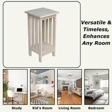 Solid Wood Mission Plant Stand - 24 - Unfinished - View 4