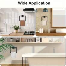 Heavy Duty Stainless Steel Towel Ring - Rust-Proof Square Tube Towel Rack, Wall-Mounted Bathroom Storage Organizer, Chrome Plated Surface, Durable And Easy To Clean, Suitable For Home Use - View 7