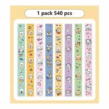 540条双面折纸星形纸条，多色可选，适用于DIY星形工艺品，可折叠成各种颜色的幸运星，是创意项目的理想纸张材料，也是返校礼物、学校奖励、情人节DIY礼物以及送给亲朋好友的理想礼物。 - 彩色 - 查看 14