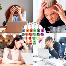 1/5/10pcs Stress Cube Balls - Slow Rising Dough Stress Balls Soft Restless Toys For Anxiety Relief, Pull And Stretch Sensory Cube Stress Ball Toys For ADD/ADHD(Color Is Random)