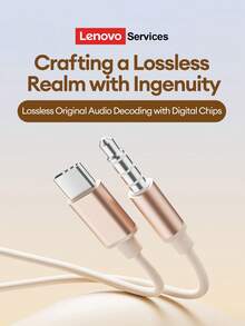 Lenovo 联想 YF21 有线耳机，Type-C 入耳式，HIFI 音质，防噪音，佩戴舒适，游戏和音乐皆宜，带麦克风线控，高品质 3.5mm 硅胶耳塞，适用于电脑和平板电脑 - 黑色 - 查看 5