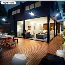 Solar Outdoor Street Light - Barricade Light Wall Light 108COB High Brightness LED Solar Garden Light! 2000 Lumens Waterproof Spotlight Garage Wall Anti-Theft Lighting Intelligent Human Body Sensor +3 Levels Dimming Mode - Solar Outdoor Lights - Đen 2 Mảnh - Xem 9