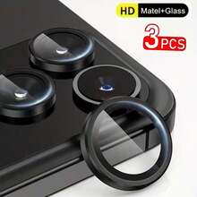 3 Stücke Kameraobjektiv Schutzfolie kompatibel mit iPhone 17, Pro Max Plus, Air 15, 16, 17 Pro, 15 Pro, 16 Pro und Pro Max. Geeignet als Geschenk, Handyzubehör und Handyschutz. Modisches Design, Schutzhülle und Schutzschicht. Anwendbar für täglichen Schutz, Büro, Zuhause, Handykameraabdeckung, wasserdicht, stoßfest, kratzfest - Schwarz - Übersicht 8