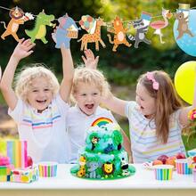 DCarnival Animals Banner Circus Party Animal Garland Animals Performers Banner Carnival Party Decorations For Circus Animal Birthday Baby Shower Party Plies - Động vật lễ hội - Xem 8