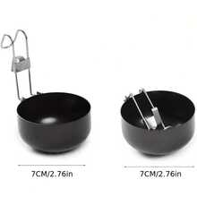 Foldable Ear-Hanging Non-Stick Anti-Scald Round Household Soft Boiled Egg Mold With Wave Pattern, Steamer Spoon