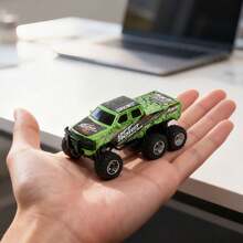 1:64比例迷你遥控怪兽卡车，迷你六轮遥控车，可充电合金外壳迷你遥控车带灯光，2.4GHz和APP控制，速度/方向可调，适合男孩女孩的玩具车，圣诞礼物 - 彩色 - 查看 2