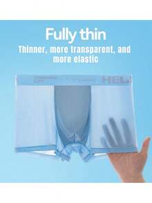 4 件男士内裤，石墨烯丝般柔软平角短裤，透气轻便