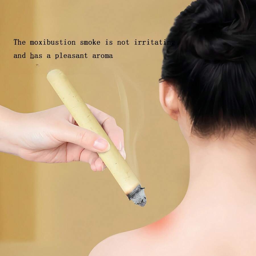 [Handmade Mugwort Sticks] 10pcs Handmade Mugwort Sticks - Pure Mugwort Leaf, Thin Diameter For Acupressure, Herbal Relax - No Choking, Deep Insertion - Traditional Korean Medicine, Natural Wellness Supplements - No Electricity Needed - Ideal For Home, Clinic, Spa Use, Acupressure Accessories, Cylindrical Stick Design - 10pcs - 查看 1