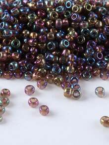 GO2CJBEADS DIY串珠工艺材料 10克手链珠 多色 2毫米圆形玻璃珠，用于珠宝制作