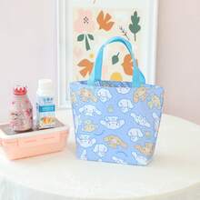 1pc Cute Cartoon Ugly Fish Waterproof Handbag Tote Bag, Student Lunch Box Bag - Multicolor - View 10