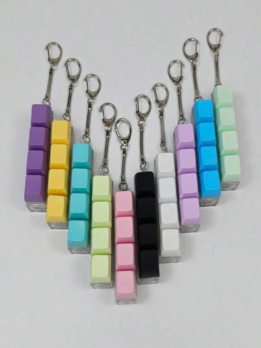 1 chiếc đồ chơi giảm căng thẳng hình bàn phím đơn giản, nhiều màu sắc, 4 phím, hình khối bàn phím, móc khóa giảm áp lực, móc khóa xe hơi, mặt dây chuyền túi xách, phụ kiện móc khóa, thiết kế phím bàn phím, móc khóa ngón tay người lớn, móc khóa ấn ngón tay, móc khóa thư giãn, móc khóa mở khóa giúp tập trung và thư giãn, quà tặng sinh nhật, quà tặng tiệc tùng, quà tặng ngày lễ. Dây đeo túi có ngăn đựng thẻ ID, phụ kiện xe hơi, phụ kiện trang trí túi xách, quà tặng Giáng sinh, quà tặng giáo viên, bạn bè, chị gái.