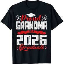 Proud Grandma Of A Class Of 2026 Graduate Senior Graduation T-Shirt Comfortable Home Wear, Daily Fashion, Party Wear T-Shirt,Unisex Style ,Gift T-Shirt Sizes S - XXXXL, Black - Đen 24 - Xem 1