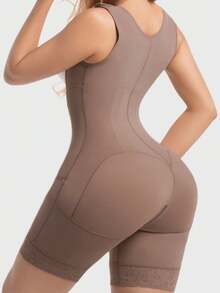 一件装女士哥伦比亚塑身衣，收腹连体衣，提臀短裤，全身压缩塑身衣，拉链闭合，胸部开口，高压缩连体衣，显瘦连体裤，经典日常穿着