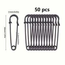 10/20/30/50个装多色加厚安全别针 - 特大号，多用途，适用于衣物、毯子、家居装饰和工艺品 - 提供古铜色、银灰色和黑色三种颜色可选 - 彩色 - 查看 45