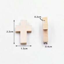 5个迷你木质十字架DIY饰品配件，复古十字架吊坠，木质十字架工艺吊坠，可用于项链 - 多色十字架木 - 查看 5
