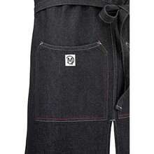 Mercer Culinary Metro Edge Talon Delantal para servidor, mezclilla índigo con costuras constantes(Zephyr Denim Negro Bib) - Multicolor - Ver 4