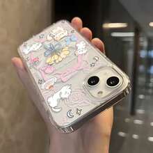Cute Pattern Magnetic Phone Case for IPhone17 16 15 13 11 12 14 Pro Max XS Max X Shockproof Clear Cover - transparente - Ver 7