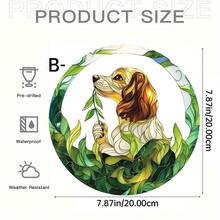 Round Acrylic Sign With Fresh Green Leaves And Sunshine Design - Colorful Stained Glass Style Window Hanging Decor, Suitable For Home, Spring And Summer Decor, Farmhouse Style Plastic, Sunshine Decor | Fresh Green Leaves Design | Durable Plastic, Sunshine Catcher Decor - Acrylic-round - View 20
