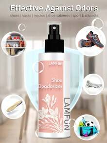 Shoe & Sock Deodorizing Spray, Shoe & Sock Deodorizer, Air Freshener, Fresh Scent, Suitable For Feet, Socks, Sneakers, High Heels, Shoes, Shoe Cabinets, Wardrobes, Removes Odor Caused By Sweating, Effectively Prevents Unpleasant Odor, Stinky Shoe Spray, Best Gift Choice For Friends And Family. - Multicolor - View 5
