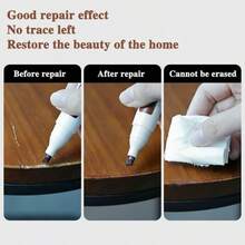 1支家具修补记号笔，适用于木制橱柜、地板修补和填充棒、划痕修补套装、修补漆笔、复合材料修补 - 彩色 - 查看 3