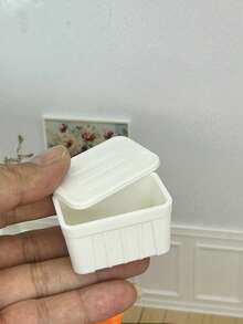 Mini House Storage Box, Miniature Model Food Toy Storage Box, Realistic Lidded Micro Crate, Plastic Bucket Model, Model House Decor, Small Jewelry Storage Box, Ideal For Storing Tiny Household Items - Perfect For Decorating Your Dollhouse - Multicolor - View 16