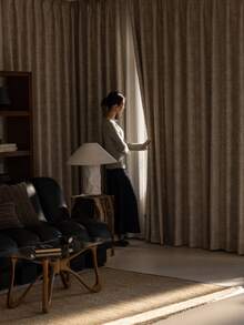 1 Stück hochwertige Jacquard Verdunkelungsvorhang, geeignet für luxuriöse Wohnzimmer, Schlafzimmer, Villa Balkon, Qualitativ hochwertiger Verdunkelungsvorhang, 213 cm lang