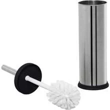 Lixeira redonda 5 litros inox cinza com escova sanitária VONDER - Amarelo - Visão 7