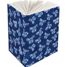 Shibori Indigo Butterflies Dotted Paperback Journal: Blank with Pocket(default) - Multicolor - Ver 2