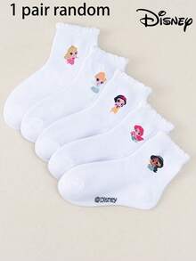 1/5 Sets Disney Princess Cute Leg Warmers, Girls & Boys Short Leg Warmers, Suitable For Daily Wear, Party, Easter, Spring/Summer, Featuring Elsa, Mermaid And Mid-Calf Styles. These Are Korean Cartoon Style Breathable Winter Infant/Student Leg Warmers. The Overall Design Is Adorable And Sweet, With Lovely Cartoon Patterns. - Multicolor - View 16