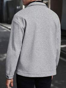 New Men's Coats For Autumn/Winter, Stylish And Versatile Casual Styles. - 淺灰色 - 查看 2