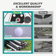 Golf Net Golf Practice Net And Mat 10x7FT Hitting Aids For Backyard Driving Chipping Swing Training With Noise Reduce Target Tri-Turf Mats Tees Real Balls For Indoor Outdoor Gifts For Men Dad - ĐenTrắng - Xem 3