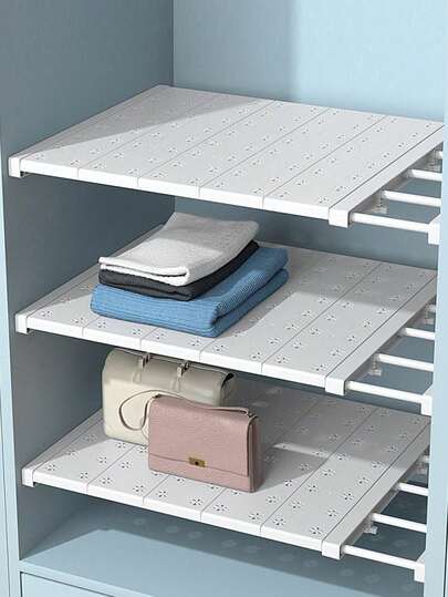 Expandable Kitchen And Bathroom Sink Storage Rack, Space-Saving Cabinet Organizer - Wardrobe, Shoe Cabinet, Kitchen Cabinet Adjustable Shelves, Easy To Install, Laundry Storage And Organization