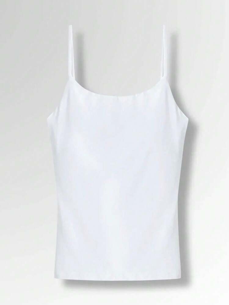 Women's Tank Top With Thin Straps, Premium Polyamide, Fitness Casual Style With Removable Padding - trắng - Xem 7