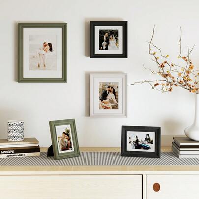 1pc Vintage Photo Frame, Elegant Wall Mounted Or Tabletop Display PS Frame, 4x6/5x7/8x8/8x10/11x14 Inch Multi-Functional Display, Suitable For Paintings, Photos And Artworks - Perfect For Living Room, Bedroom Decor, Aesthetic Room Decor (Photo Paper Not Included)