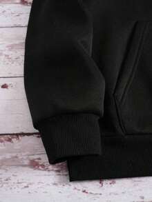 Hombre003-1 Men's Round Neck Hoodie With Anti Social Club Sad Boyz Print, Kangaroo Pocket And Drawstring, Long Sleeve, Loose And Casual, Ideal For Gifting As Men's Clothing Front And Back (Lightweight Spring-Autumn Model). Choose A Larger Size.) - 黑色 - 查看 7