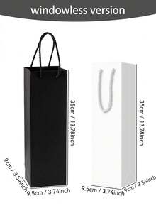 10 个/1 个棕色可重复使用酒瓶礼品袋，带透明窗口，适合婚礼、节日、生日（棕色）