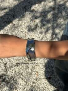 Vintage Geometric Smooth Metal Crossover Bangle Bracelet For Women, Minimalist Luxury Delicate Arm Cuff - Bracelet - View 2