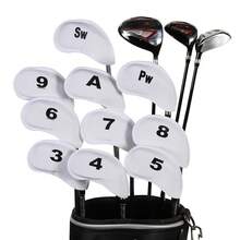 10pcs Golf Club Head Covers, Multi-Style Iron Club Leather Headcovers, High Quality Golf Club Head Protector Caps/Golf Club Covers/Iron Club Headcovers - Multicolor - View 9