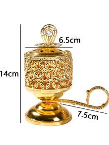 High-End Home Gold Metal Decorative Incense Burner - Multicolor - View 6